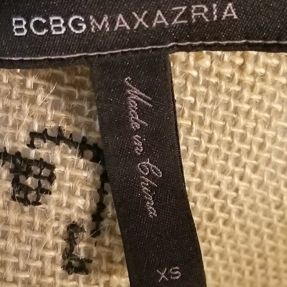 BCBGMAXAZRIA black and white striped print tunic s - Picture 4 of 4